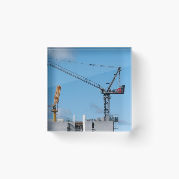 Item preview, Working Construction Crane on Multistory Units. November 4, 2019. Part of a series. B396. designed and sold by sunnypicsoz.