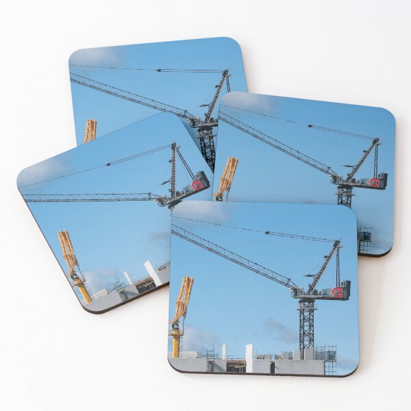 Item preview, Working Construction Crane on Multistory Units. November 4, 2019. Part of a series. B396. designed and sold by sunnypicsoz.