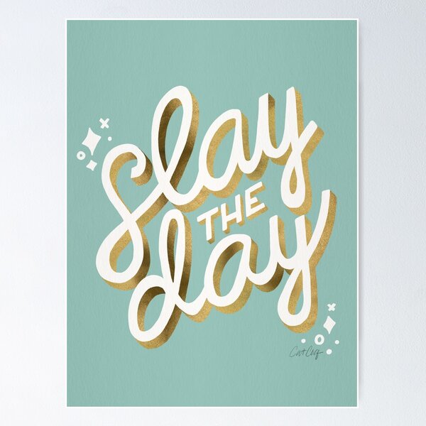Item preview, Slay the Day – Mint & Gold Palette designed and sold by Cat Coquillette.