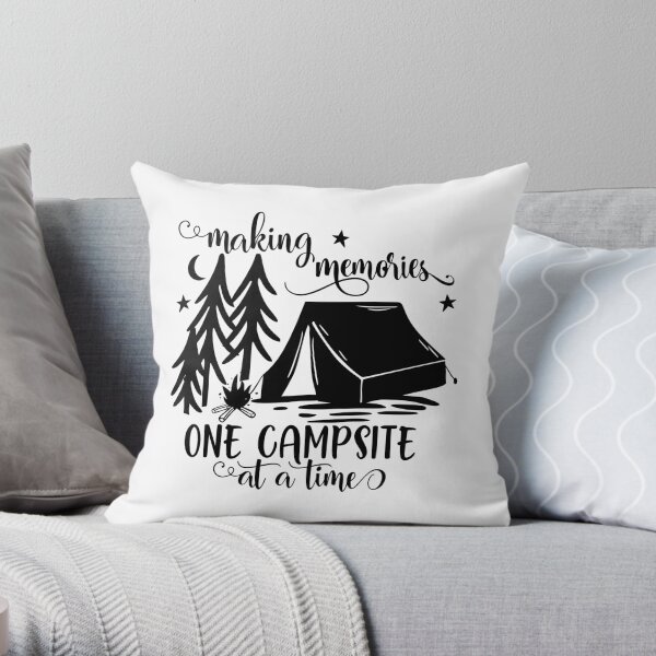 Making memories one campsite at a time Throw Pillow