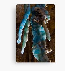 Rare blue stalactites, Thailand Canvas Print