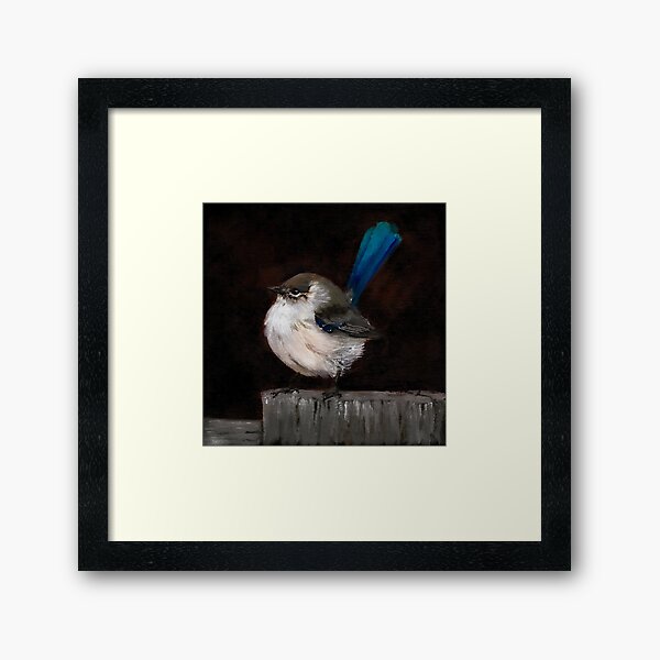 Little Blue Framed Art Print