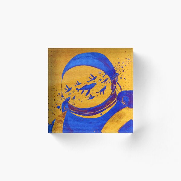 Oriental Berber Spaceman Underwater Acrylic Block