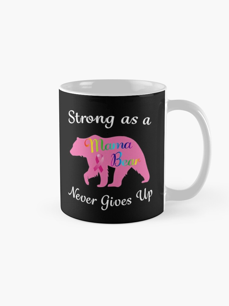 Alternate view of Breast Cancer Mama Bear Fighter Warrior Survivor. Coffee Mug