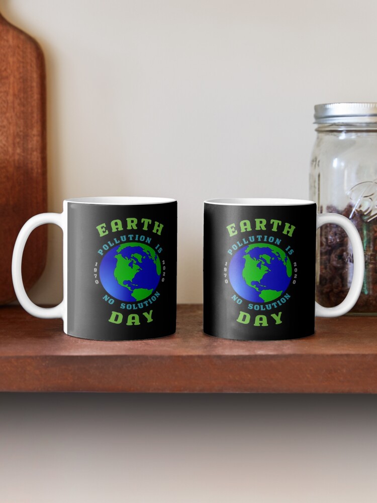 Thumbnail 2 of 6, Coffee Mug, Earth Day Pollution No Solution Save Rain Forest. designed and sold by maxxexchange.
