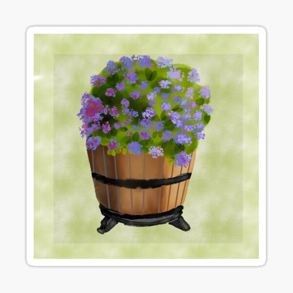 Potted Hydrangeas Sticker