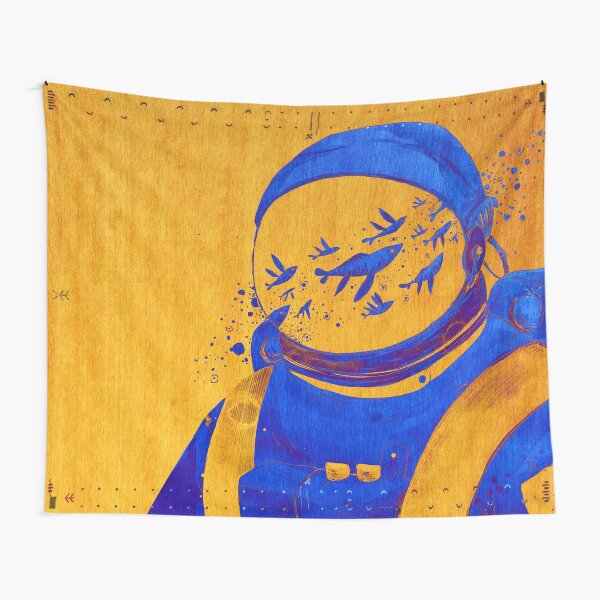 Oriental Berber Spaceman Underwater Tapestry
