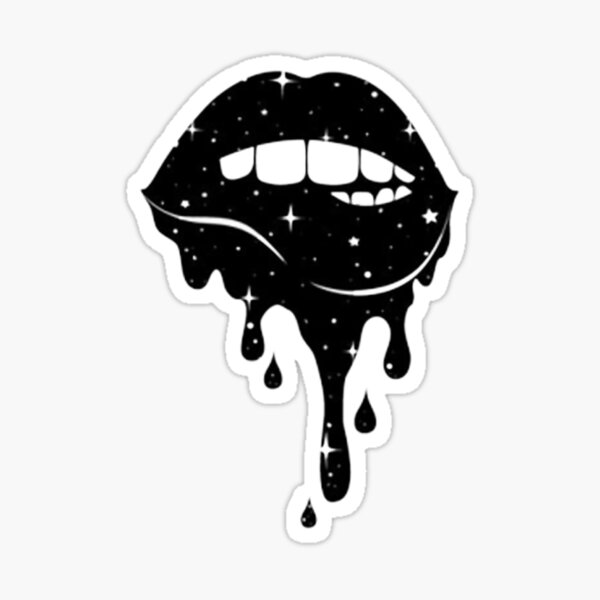 Dripping Lips Stickers Redbubble