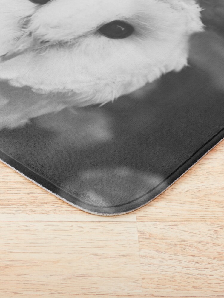 Alternate view of The Black and White Owl Bath Mat
