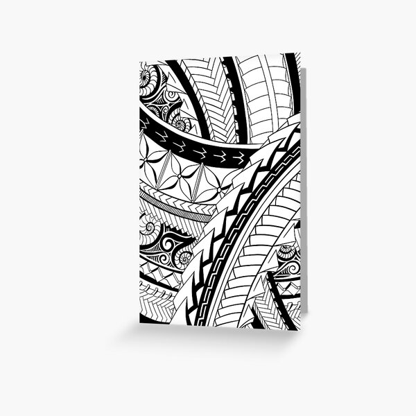 Item preview, Pacific Island Pattern 3 - Black designed and sold by Hunter54nz.