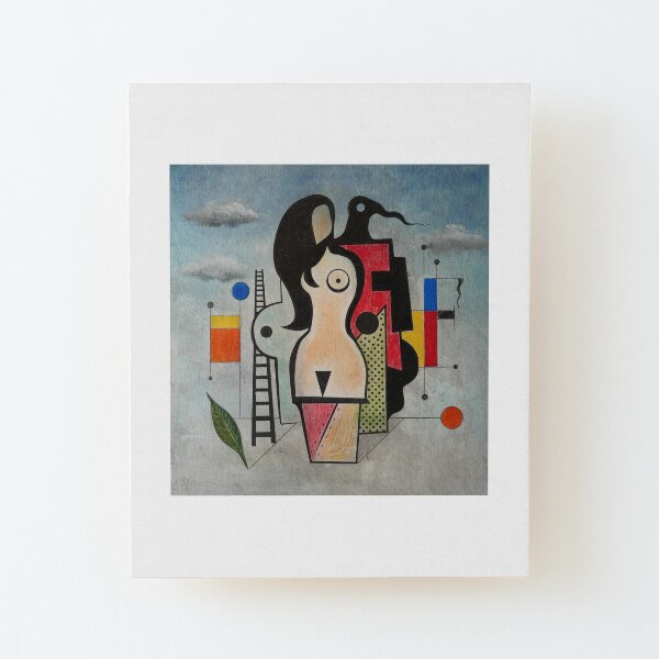 The Dress by Claude S. Anything Box. Acrylics, Toner, Synthpop, and Pastels Painting Collage Wood Mounted Print