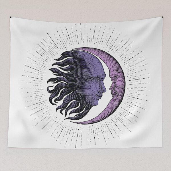 Item preview, Vintage Sun & Moon  designed and sold by Mystikos Art.
