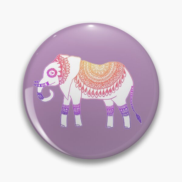 Item preview, Boho Elephant Mandala Pattern Purple designed and sold by Julie Erin Designs.