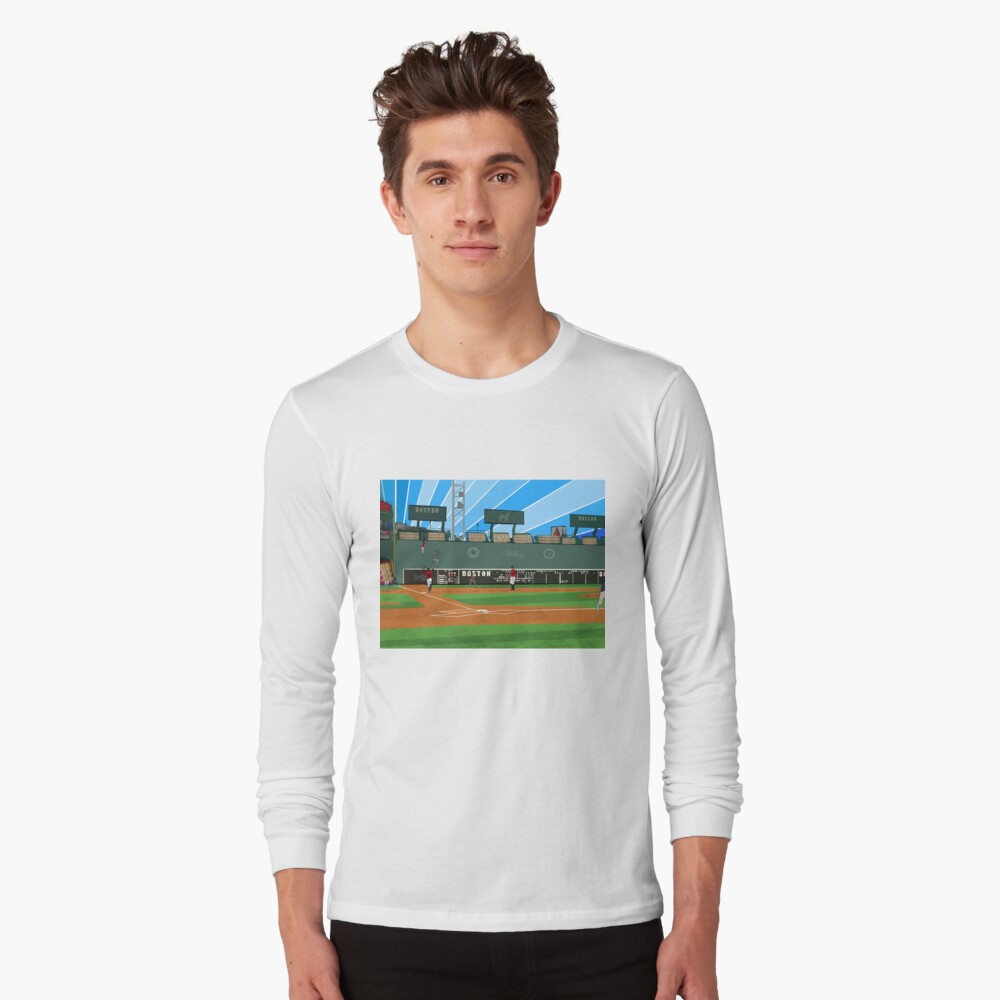 Climbing the Green Monster at Fenway Park Essential T-Shirt for Sale by  peterdrawings