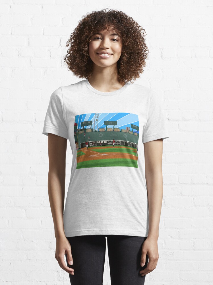 Climbing the Green Monster at Fenway Park Essential T-Shirt for Sale by  peterdrawings