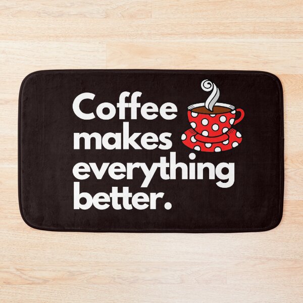 Item preview, Coffee makes everything better - Red Polka Dot Mug, Caffeine, Espresso, Cappuccino, Latte designed and sold by Seaglassgirl.