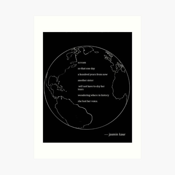Kaur Feminist Poetry Art Print