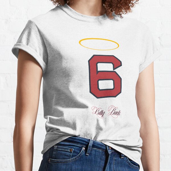 Women's Bill Buckner Name & Number T-Shirt - Red - Tshirtsedge