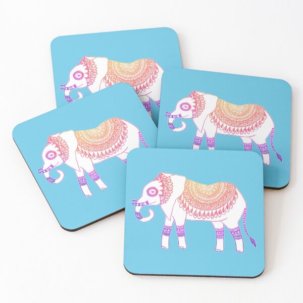 Item preview, Boho Elephant Mandala Pattern Blue designed and sold by Julie Erin Designs.