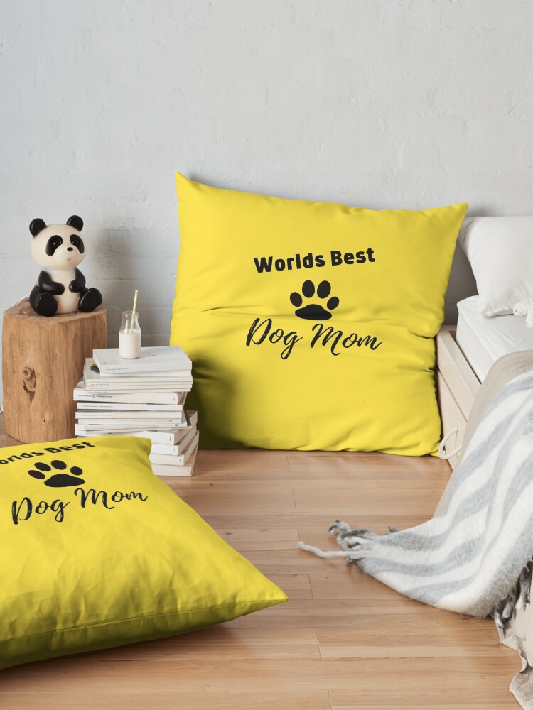 Alternate view of Worlds Best Dog Mom Floor Pillow