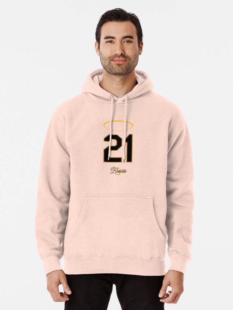 Roberto Clemente #21 Pullover Hoody L / Heather Black