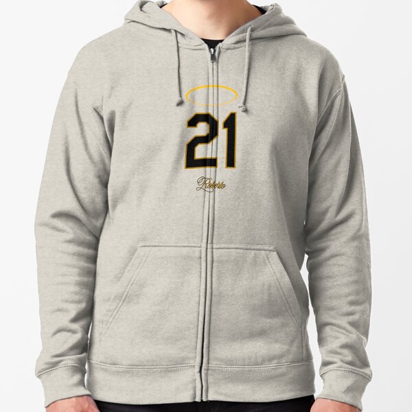 Roberto Clemente #21 Pullover Hoody L / Heather Black