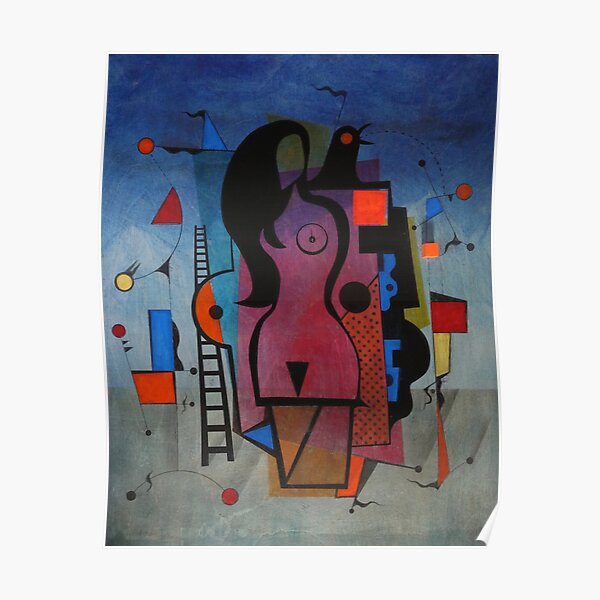 The Dress by Claude S. | Laser Toner, Acrylics, Ink, and Pastels on Wood Poster