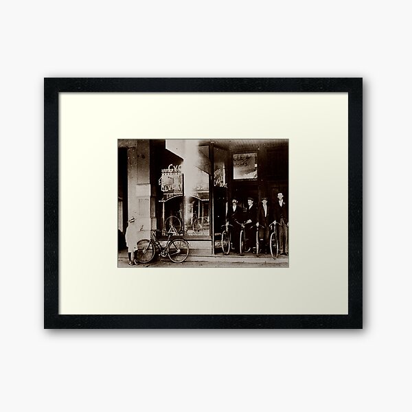 Elvery and Nuss Bicycle Shop Toowoomba Queensland January 1 1910 Framed Art Print