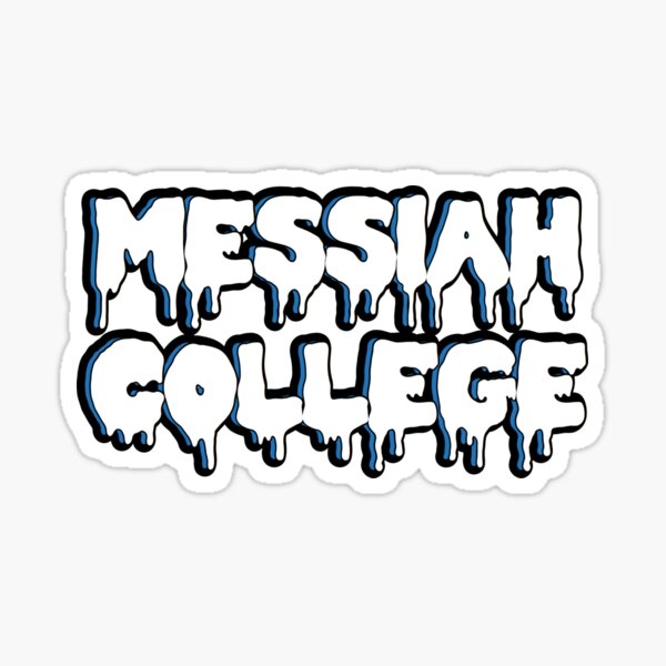 messiah college pixel script sticker Sticker for Sale by Rocky