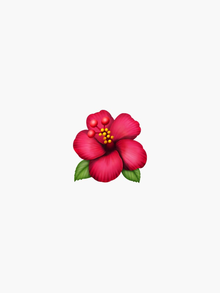 "hibiscus emoji" Sticker by gscoombs Redbubble