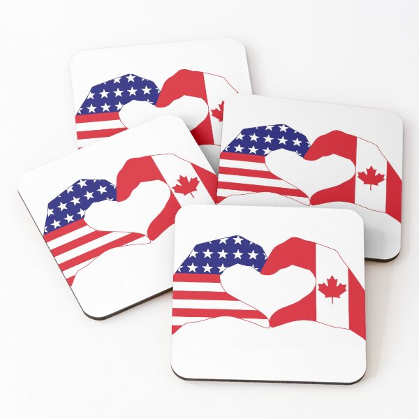 Item preview, We Heart USA & Canada Patriot Flag Series designed and sold by Carbon-Fibre Media.