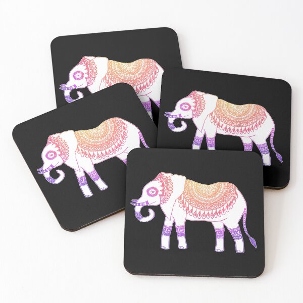 Item preview, Boho Elephant Mandala Pattern Black designed and sold by Julie Erin Designs.