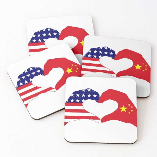 Item preview, We Heart USA & China Patriot Flag Series designed and sold by Carbon-Fibre Media.