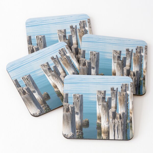 Item preview, Old wooden piles in clear blue water in Melbourne, Australia. designed and sold by Anne Scantlebury.