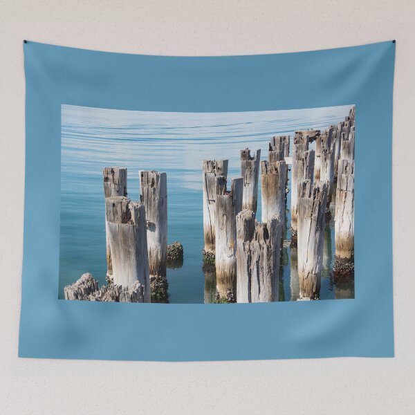 Item preview, Old wooden piles in clear blue water in Melbourne, Australia. designed and sold by Anne Scantlebury.