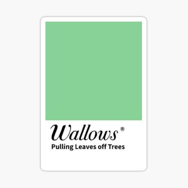 "Wallows Pulling Leaves off Trees Color Swatch" Sticker for Sale by