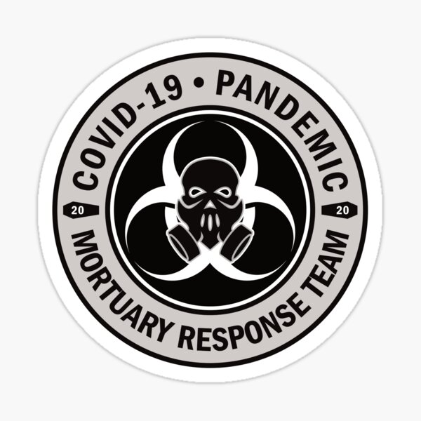 COVID-19 Pandemic Mortuary Response Team Skull 2020 Sticker