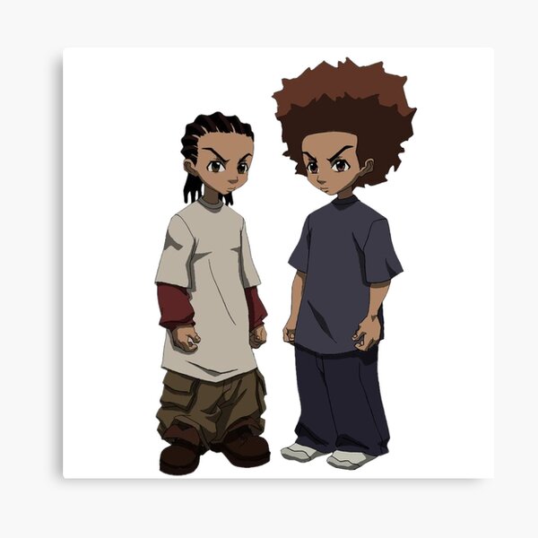 the boondocks,huey,riley,cartoon,aaron mcgruder,trendy,90s,rebel,john withe...