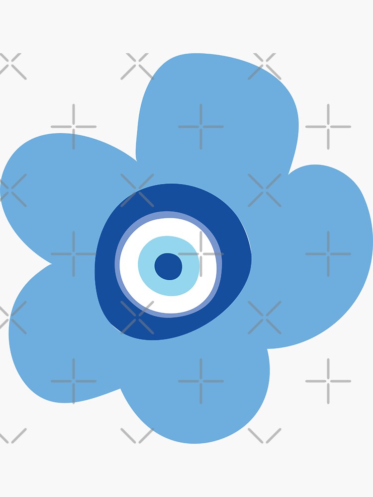 Thumbnail 3 of 3, Sticker, evil eye poppy designed and sold by saritash.