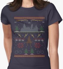 Ugly Potter Christmas Sweater Women's Fitted T-Shirt