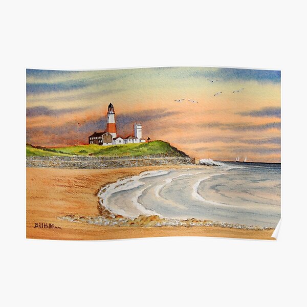 "Montauk Point Lighthouse East Hampton New York" Poster By Billholkham ...