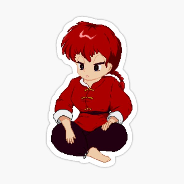 Ranma Saotome - Pixel Art Original by Pixel Vixen Sticker