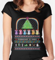 Happy Hearth's Warming Sweater Women's Fitted Scoop T-Shirt