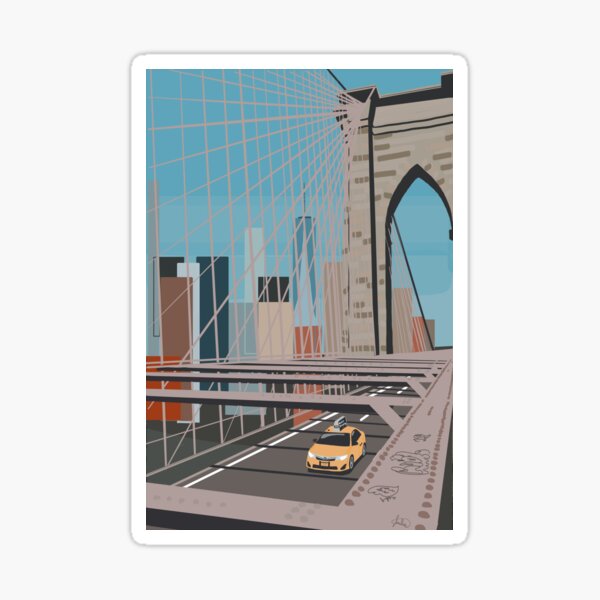 Brooklyn Bridge View Sticker