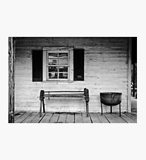 PORCH IN BLACK AND WHITE Photographic Print