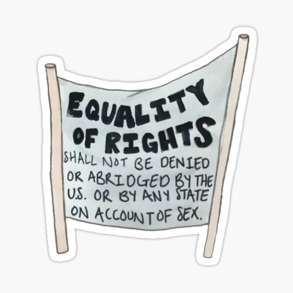 Equal Rights Amendment Banner Sticker