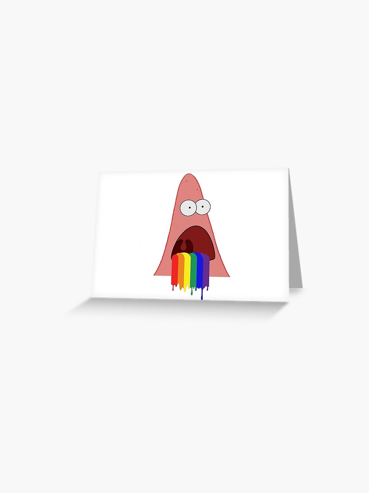 Patric Throwing up Rainbows Greeting Card for Sale by jennare03