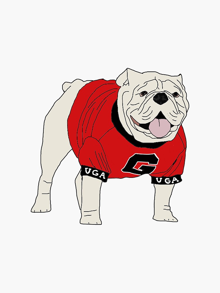 Georgia Bulldogs Uga X Mascot Sticker - Vintage Design - Vinyl Die