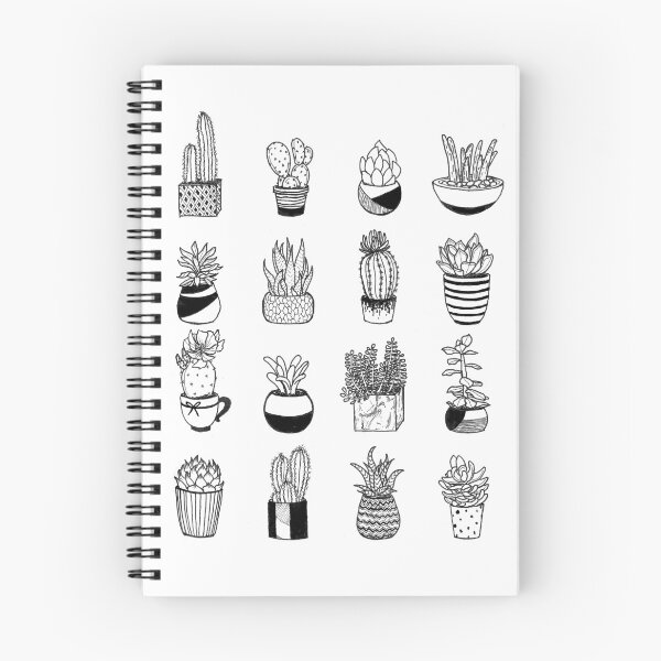 Item preview, Black and White Succulent Plants designed and sold by frostyshadows.