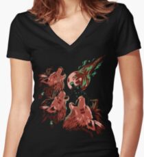 XIII Wolf Moon Women's Fitted V-Neck T-Shirt